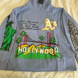 HOMME+FEMME Blue Graphic Hoodie